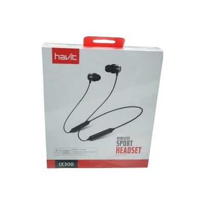 Picture of HAVIT iX300 Wireless Bluetooth Sports Headphones Havit Neck-Mounted In-Ear Mini Magnetic Headphone Black