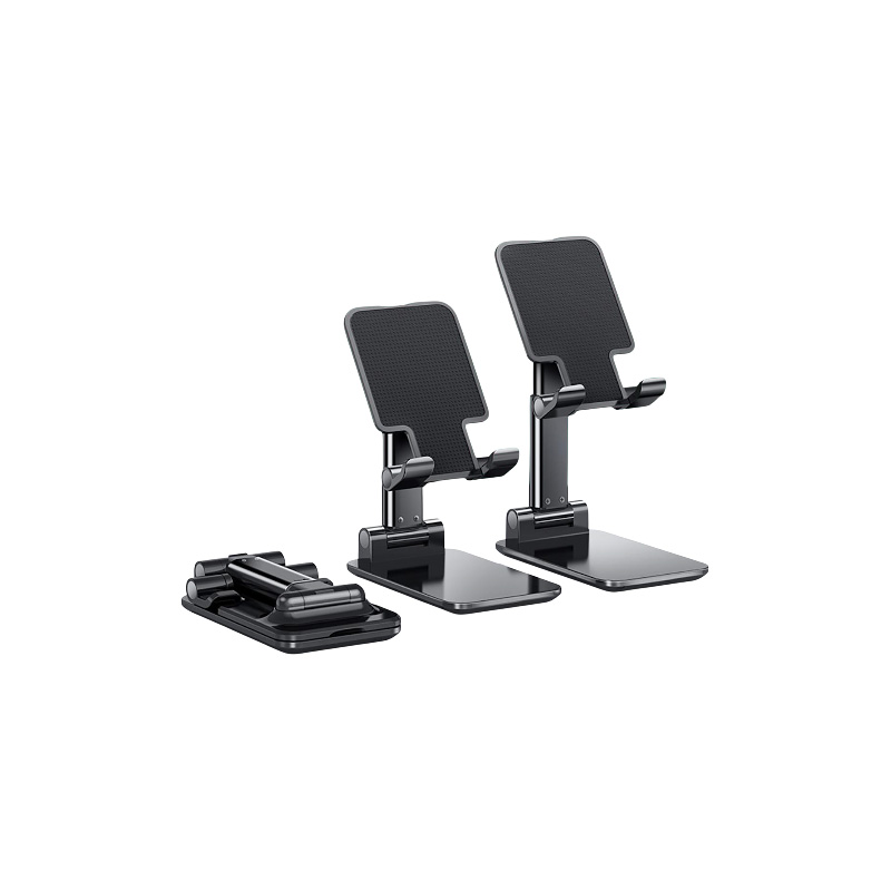 Picture of Foldable Universal Desktop Phone Stand Holder Adjustable Alloy Portable Ergonomic Design Mobile Phone Anti-skid Pads Holder For Mobile iPad Tablet