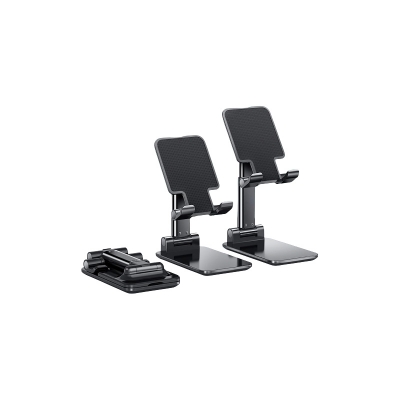 Picture of Foldable Universal Desktop Phone Stand Holder Adjustable Alloy Portable Ergonomic Design Mobile Phone Anti-skid Pads Holder For Mobile iPad Tablet