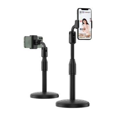 Picture of Retractable L7 Phone Stand Portable Adjustable Multi-Function Mobile Phone Bracket With Round Base For Live Streaming, Video Blogs or Online Classes - Mobile Stand