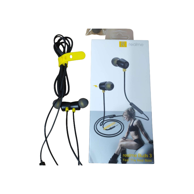 Picture of Realme Buds 3 Wired Earphones with Mic 3.5mm Audio Jack Best Sound Quality Best Bass Earphone For SmartPhone Realme Oppo Vivo Samsung Huawei Huoimi