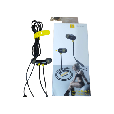 Picture of Realme Buds 3 Wired Earphones with Mic 3.5mm Audio Jack Best Sound Quality Best Bass Earphone For SmartPhone Realme Oppo Vivo Samsung Huawei Huoimi