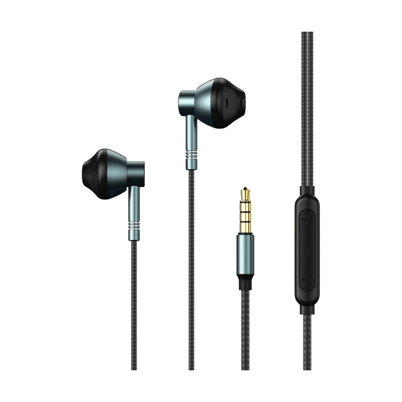 Picture of REMAX RM-201 Metal Music Call Wired In-Ear Earphone Headphone with Mic HD Quality Music Audio Headphones 3.5mm Jack