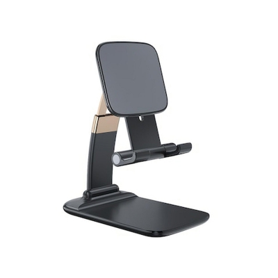 Picture of Universal Phone Holder Video Broadcast Stand Student Office Tablet Folding Desktop Bracket Black Mobile Stand