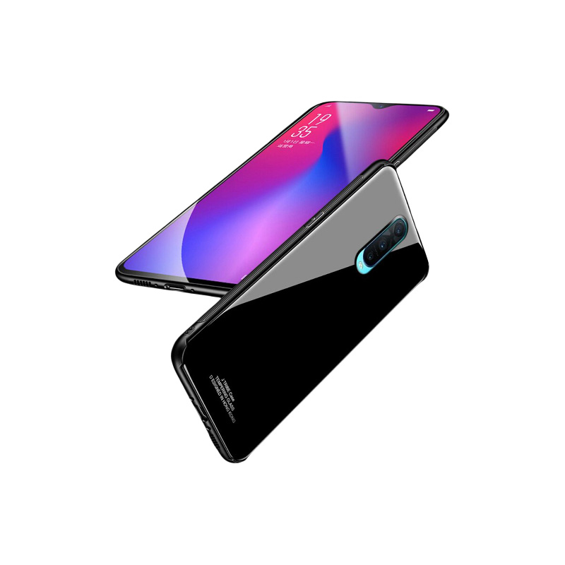 Picture of For OPPO R17 Pro / R17 Plus R17+ (HONG KONG DESIGN) Tempered Glass Case Shockproof Hard Back Cover Soft Bumper Luxury Formal Cover