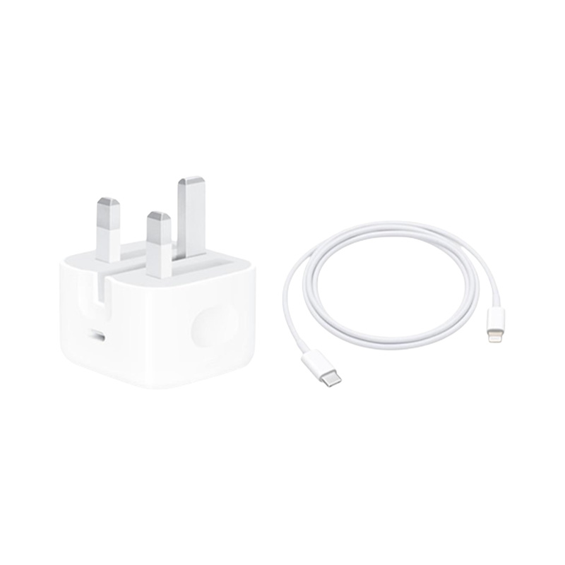 Picture of For iPhone 12 Pro Max 20W USB-C PD Charger UK Plug Featuring Folding Pins with Type-C to Lightning Charging & Data Cable For iPhone 12 / 12 Pro / 12 Mini