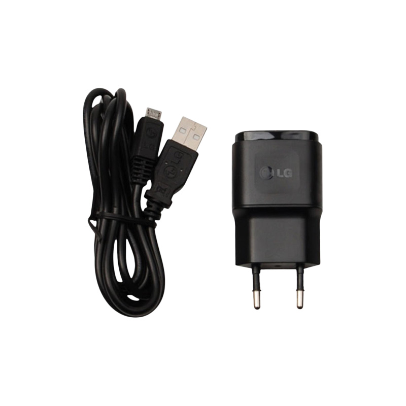 Picture of LG Wall Charger EU Plug 1.8A Travel Adapter & Micro USB Data Cable For LG G2 G3 G4 Black mcs-04ER