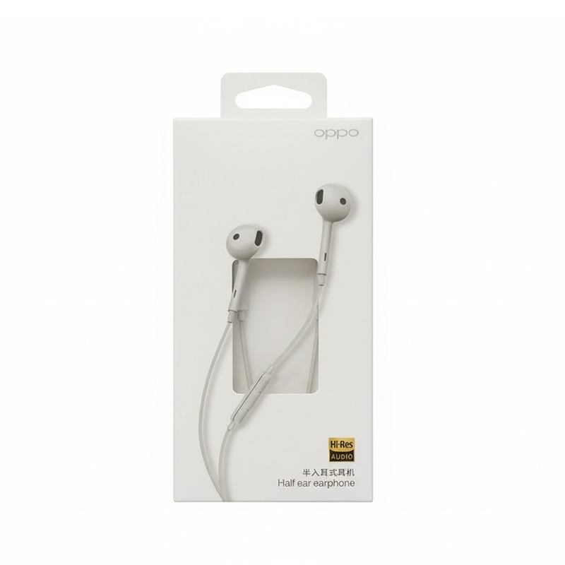 Picture of OPPO Half In-Ear Headphones In-Ear Earphones With Mic 3.5mm Jack - White