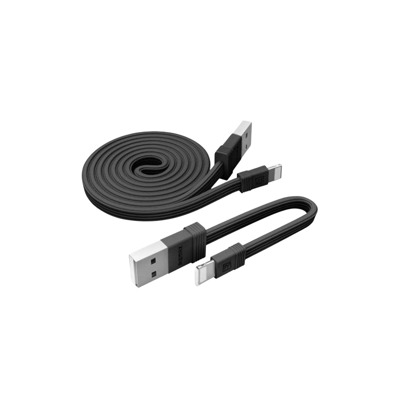 Picture of REMAX (Org) Tengy Series RC-062i Lightning Cable 2 IN 1 Short & Long Data Cable 2.4A REMAX Cables 1M & 0.16M Durable USB Data Cables Data & Charging Cable (2 Pcs Combo Pack) For iPhone