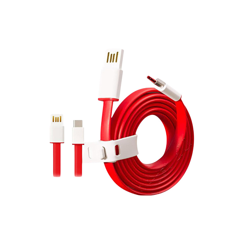 Picture of For OnePlus 8 8T 8 Pro Flat Shape Dash Data Sync Charging Cable Charging 6A 30W Type-C Dash Cable For OnePlus 7 7 Pro 7T 7T Pro OnePlus 6T 6 OnePlus 5T 5 OnePlus 3T / 3