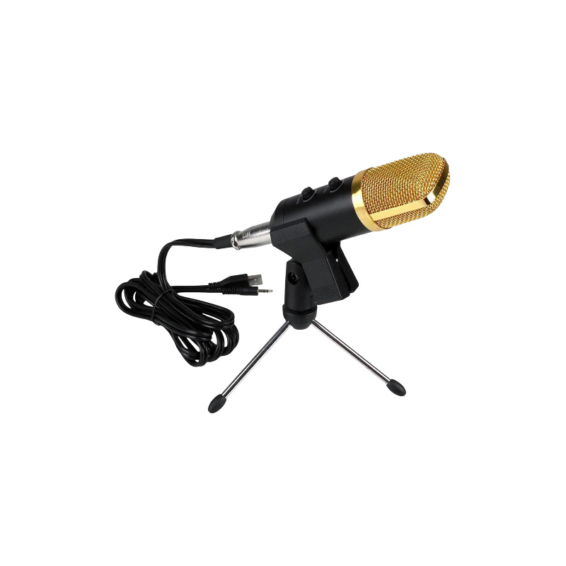 Picture of BM-100FX / BM-750 Studio USB Condenser Microphone With Desktop Stand + Anti-Wind Foam Cap+ 3.5mm Computer Microphone Input Interface For Broadcast Vocals, Network Singing and Musical Instruments Recording