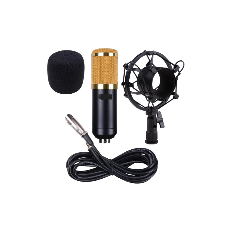 Picture of High_Quality Professional Microphone Series Broadcasting Studio Recording Condenser Professional Microphone Mic Kit with Shock Mount & XLR To 3.5mm Cable