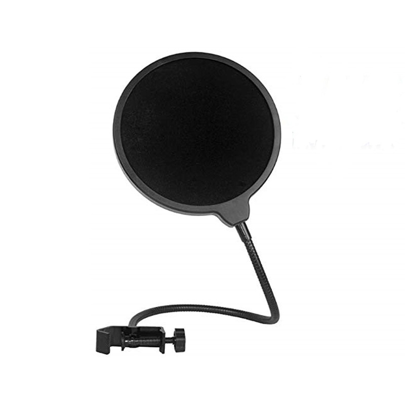 Picture of Neewer Professional Microphone Pop Filter Mask Shield Compatible with  Dual Layered Wind Pop Screen With A Flexible 360 Degree Gooseneck Clip Stabilizing Arm