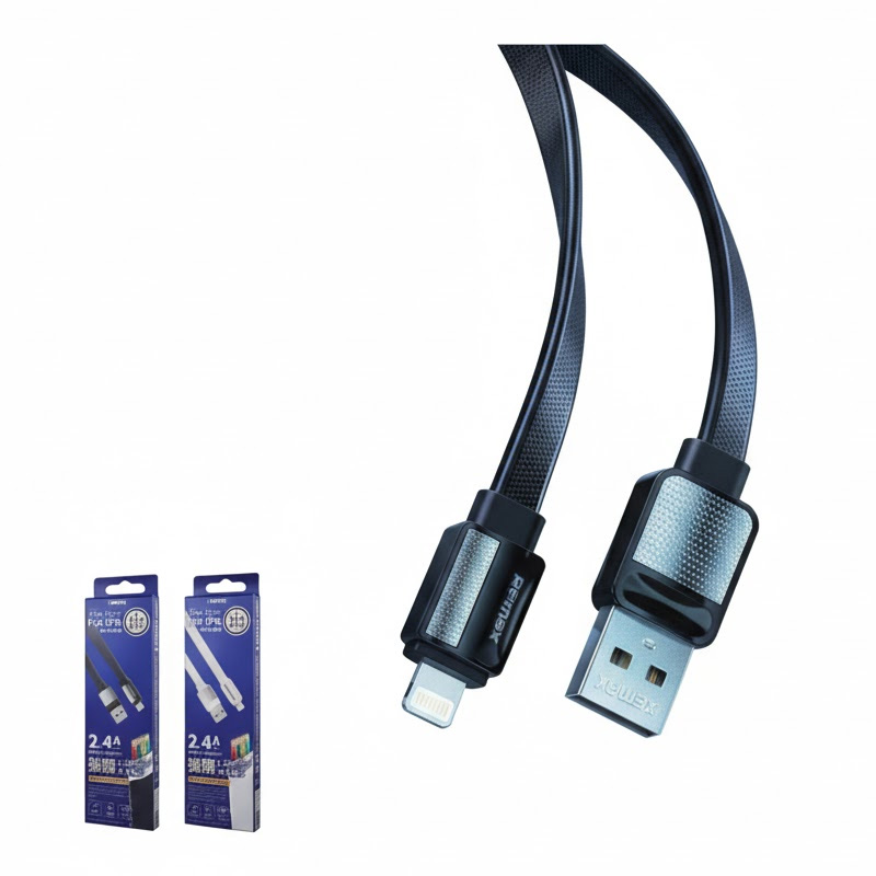Picture of Remax RC-154i Lightning Platinum PRO Data Cable Flat USB 5V/2.4A 1M Quick Charge Fast Data Sync