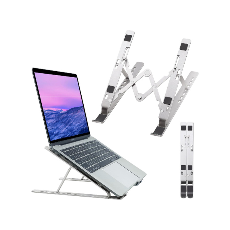 Picture of Laptop Bracket Stand Creative Folding Storage Bracket Stand Premium Quality Aluminum Alloy Laptop Stand For 10-17 inch Tablets Notebook Laptop MacBook