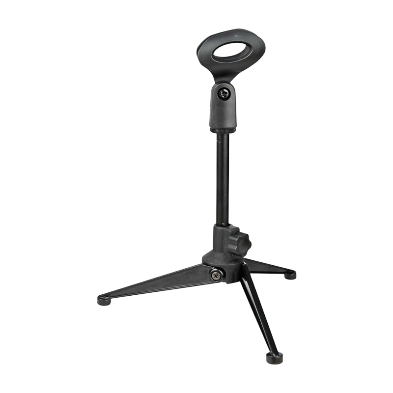 Picture of Professional Mic Table Stand Lift Desktop Microphone Desktop Tripod Wired Wireless Mic Stand Portable Stable Triangle Shelf Mic holder