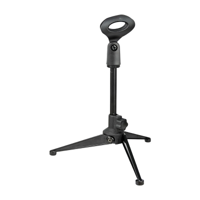 Picture of Professional Mic Table Stand Lift Desktop Microphone Desktop Tripod Wired Wireless Mic Stand Portable Stable Triangle Shelf Mic holder
