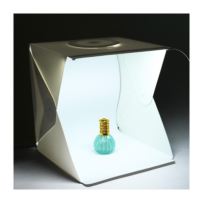 Picture of Folding LED lightbox Studio Diffuse SoftBox 40cm/15.7inch Photo Studio Box Lighting Tent Kit Photography Background with 6 Color Backdrops