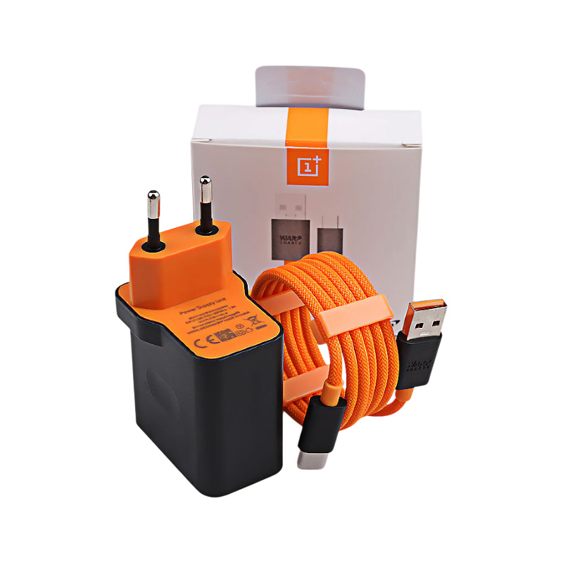 Picture of For OnePlus 8 8 Pro OnePlus 7 Pro 7T Pro OnePlus Nord CE 5G Nord N10 5G USB Warp Charger Mclaren Dash Fast Wall Charge Adapter 100cm Type-C Cable For OnePlus 1+ 3T/5/5T/6/6T/ 8 Pro 8T OnePlus 7T Pro 7 Pro