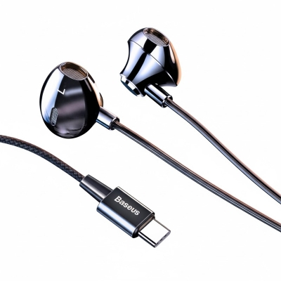 Picture of BASEUS C06 USB Type-C Earphone Stereo Sound Earbuds With Mic For Samsung Galaxy Note20 Ultra | Galaxy S21 Ultra | OnePlus 7 Pro 8 8 Pro 9 9 Pro | Xiaomi MI 9 SE Huawei P30 Pro Meizu Note 9