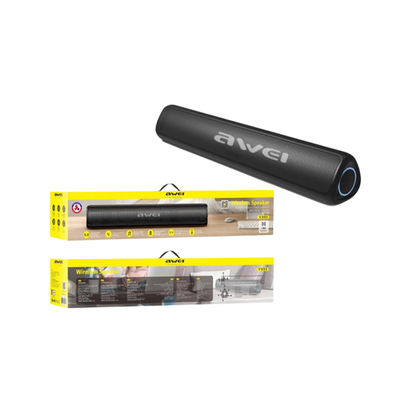 Picture of AWEI Y333 Bluetooth 5.0 Portable Speaker Superior Bass Sound Bluetooth Speaker Supports Hands Free Call For Home Theater Aux TF Card Input