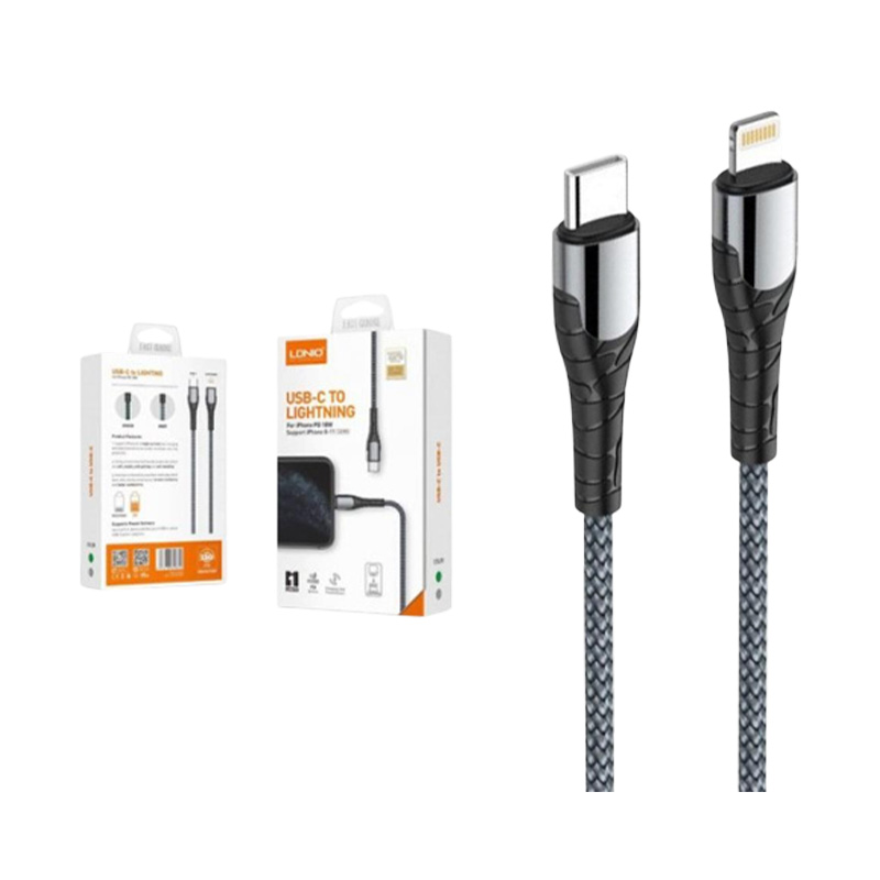 Picture of LDNIO LC111 USB-C To Lightning 30W For iPhone 1 Meter Type-C To Lightning Charging & Data Transmission Cable For iPhone 12 Pro Max / iPhone 11 Pro Max