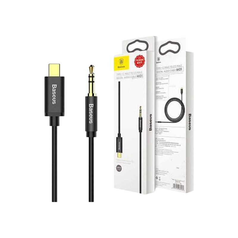 Picture of Baseus USB Type C Male Aux Audio Cable to 3.5mm Jack Male Speaker Cable For Speaker Headphone Car Audio Cable