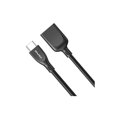 Picture of Awei CL-14 USB C Adapter OTG Cable Type C Male to USB Female Adapter Hi-Speed Data Sync USB C to USB 3.0 On The Go For OnePlus 8T 7T Pro 6T Samsung S20 Ultra Samsung Galaxy S20 FE Note 20 Ultra, iPad Pro, MacBook Pro
