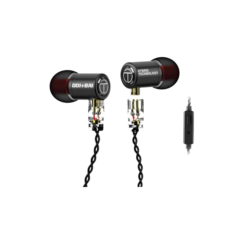 Picture of TRN M10 In Ear Monitor Headphones with Custom Balanced Armature and 10mm Dynamic Driver, 1BA 1DD Metal IEMs with_Original 2-Pin Headphone Cable with Microphone