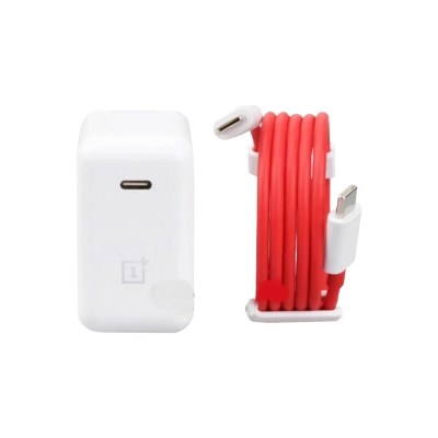 Picture of For OnePlus 9 Pro Warp Charge 65W Power Adapter EU Plug Quick Charger 65W with Type C To Type C PD Type-C To Type-C Cable (Non-Official) For One Plus 9 Pro 9R 8T Nord N10 N100