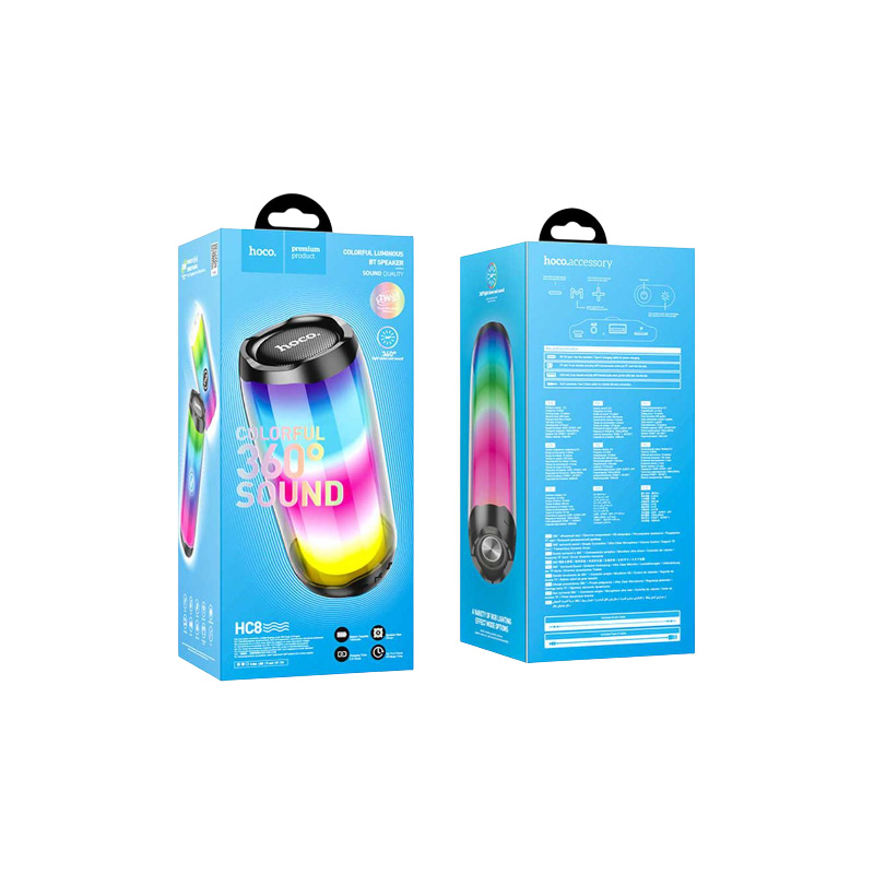 Picture of HOCO HC8 Pulsating Colorful Luminous 1800mAh Battery Capacity Wireless Bluetooth Speaker