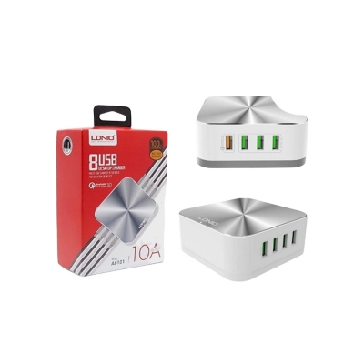 Picture of LDNIO A8101 Charger 8 USB Ports 10A Output QC3.0 Fast Charge Desktop Charger For Samsung / Aple / Huawei / Xiuomi / Oppo / Vivo