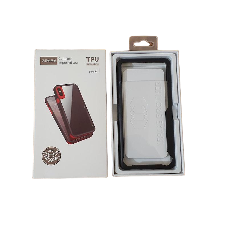 Picture of Case For Google Pixel 6 Shockproof Black Bumper and Transparent Back PC Shield TPU German Bayer Hybrid Design iFace Border Back Cover