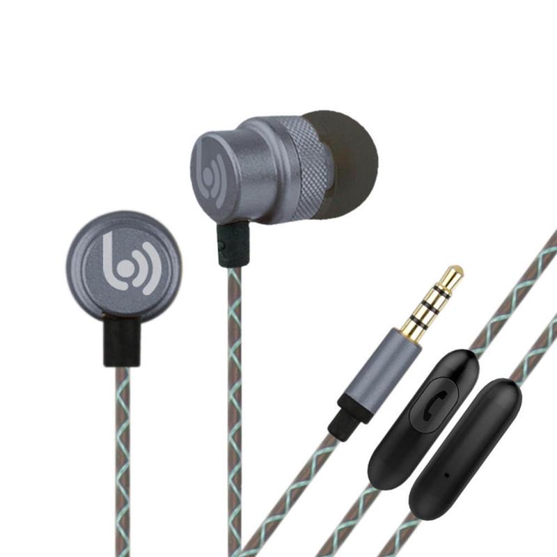 Picture of BEEVO BV-EM410 Wired Earphone 3.5mm Aux Plug In-Ear Sports Headsets Wired Earbuds Metal Earphone with Mic For Phone Samsung Xiaomi - Ear Phone