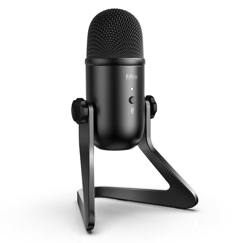 Picture of FIFINE K678 USB Podcast Microphone For Recordng Streaming Condenser Microphone Gaming Mic for PC PS4 Headphone Output & Volume Control, Mic Gain Control, Mute Button for Vocal, YouTube.