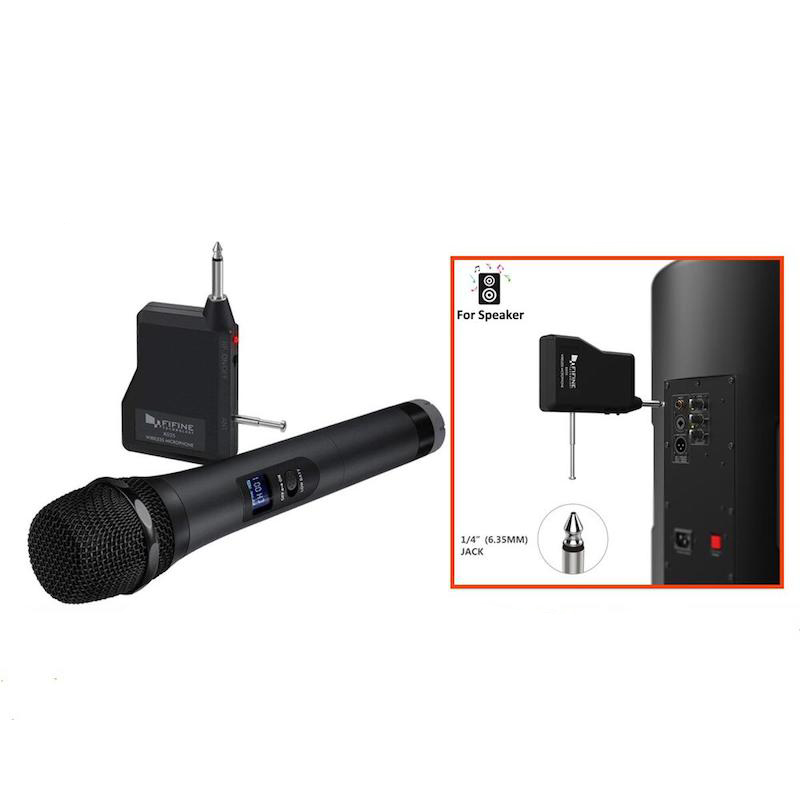 Picture of Fifine K025 Wireless Microphone, Handheld Dynamic Mic System for Karaoke Nights, House Parties, Over the Mixer PA System Speakers | Tech & Tune