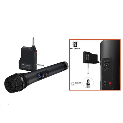 Picture of Fifine K025 Wireless Microphone, Handheld Dynamic Mic System for Karaoke Nights, House Parties, Over the Mixer PA System Speakers | Tech & Tune