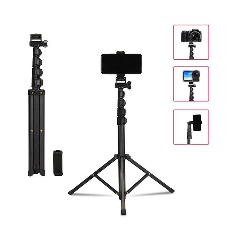 Picture of JMary MT-39 Adjustable Selfie Tripod Stand with Phone Holder Clip For Smartphone / Camera / GoPro / Samsung / Xiaomi / Huawei / Oppo / Vivo / Realme / OnePlus