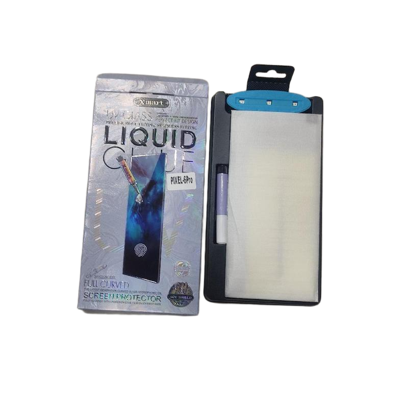 Picture of True Desire Tempered Glass For Google Pixel 6 Pro | Advanced Border-Less Full Edge to Edge UV Screen Protector (with Installation kit)