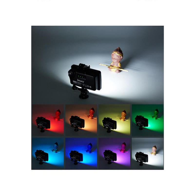 Picture of Jmary FM-72RGB Waterproof RGB Video Lights Mini LED Camera Light 3000mAh Rechargable LED Panel Lamp Photo Video Lighting Color Temperature 5000-6000K For Camera Youtube Tik tok (1 Pcs Set)