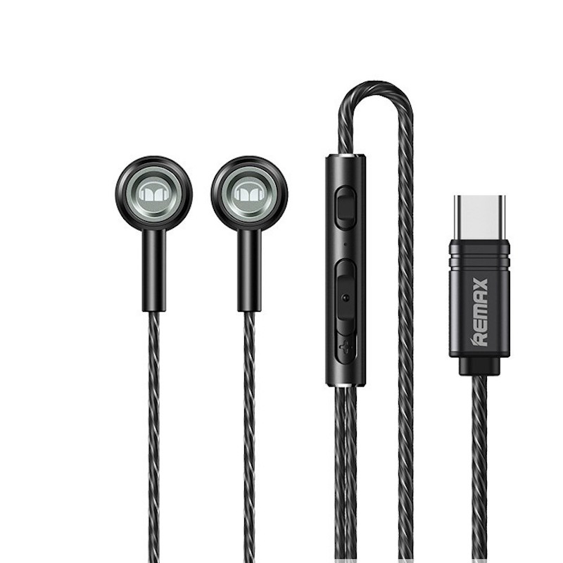 Picture of REMAX RM-598A TYPE C METAL EARPHONE WIRED MONSTER METAL FOR MUSIC and CALL Type C Stereo Sound Wired Headset USB C Headphone Type-C Earphone For Samsung Galaxy S22 Ultra S21 Ultra S22 Plus S21 Plus Note 20 Ultra Galaxy A73 A53 S21 FE Phone