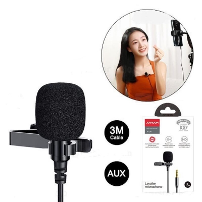 Picture of JOYROOM JR-LM1 3.5MM Aux Jack 3 Meter Lapel Mic Lavalier Microphone For Recordin & Live Microphone For Mobile Phone