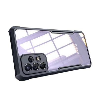 Picture of Xundd Case (ORG) For Samsung Galaxy A13 4G [Military Grade Drop Tested] Slim Clear Back with Shockproof Soft TPU Bumper Frame Cover - Black & Transparent