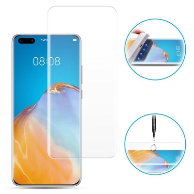 Picture of Liquid UV Tempered Glass Protector For Huawei Mate 20 Mate 20 Pro Mate 30 Mate 30 Pro Mate Mate 40 Mate 40 Pro For Huawei P30 P30 Pro P40 P40 Pro P50 P50 Pro Full HD Curved Full Edge To Edge Full Screen Coverage Screen Protector