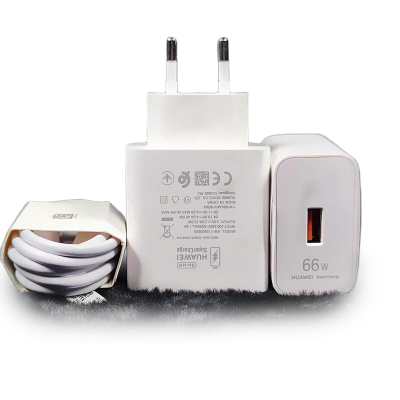 Picture of For HUAWEI Mate 40 Pro 66W (Max) Charger SuperCharge EU Plug Fast Charge Adapter With 6A USB Type C Cable For Huawei Mate 40 Pro Huawei P50 Pro Mate 30 40 P40 Pro Nova8 SE P30