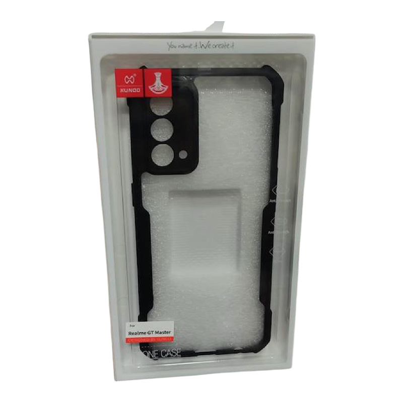 Picture of Xundd Case (Org) For Realme Gt Master Military Grade Drop Tested Slim Clear Back With Shockproof Soft Tpu Bumper Frame Cover Black & Transparent