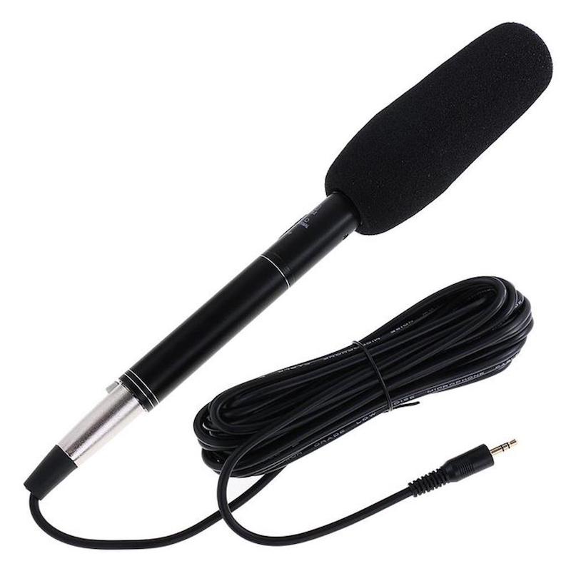 Picture of Shotgun Super Uni-Directional Condenser Microphone Kit BOOM Microphone with Metal Holder Anti-Wind Foam Cap XLR Cable For Interview Canon Nikon Fuji Sony Samsung and Olympus Digital SLR Cameras