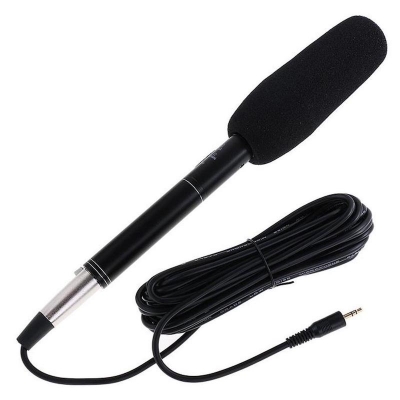 Picture of Shotgun Super Uni-Directional Condenser Microphone Kit BOOM Microphone with Metal Holder Anti-Wind Foam Cap XLR Cable For Interview Canon Nikon Fuji Sony Samsung and Olympus Digital SLR Cameras
