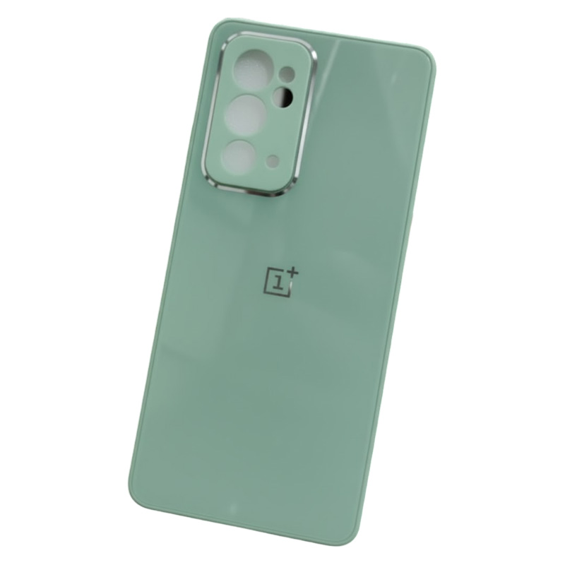 Picture of For OnePlus 9RT 5G Electroplating Logo Crome Glass Tough Hard PC Side TPU Back Case Phone Cover