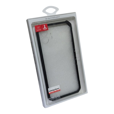 Picture of XUNDD Case For Nothing Phone 1 Cover Military Grade Drop Tested Slim Clear Back with Shockproof Soft TPU Bumper Frame Cover Black and Transparent